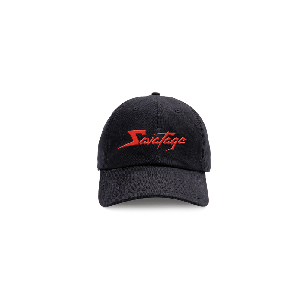 Red Savatage Logo Baseball Hat - Black